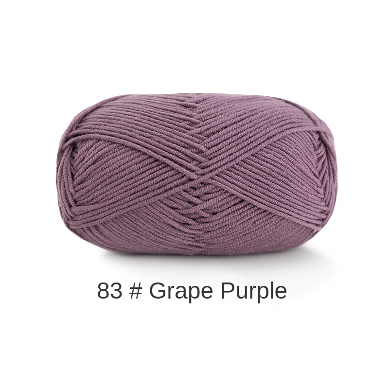 4-ply combed Cotton &  Acrylic hand knitting yarn 50g hand-woven gift crochet rod hat scarf sweater handmade gift-HOOKSTH