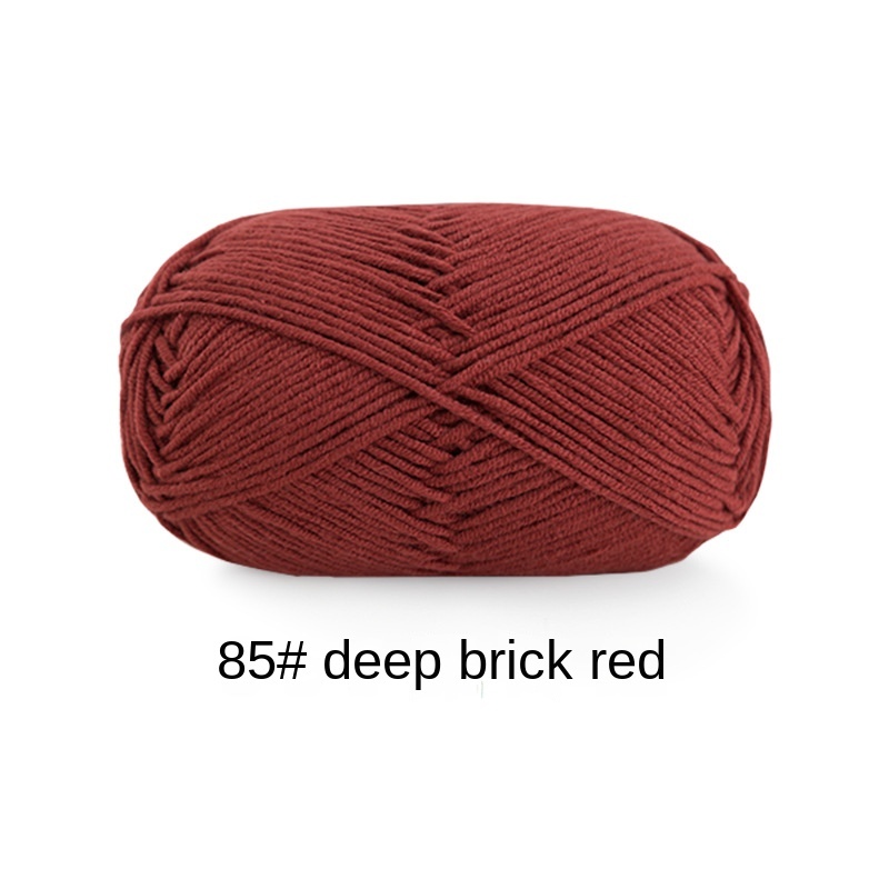 4-ply combed Cotton &  Acrylic hand knitting yarn 50g hand-woven gift crochet rod hat scarf sweater handmade gift-HOOKSTH