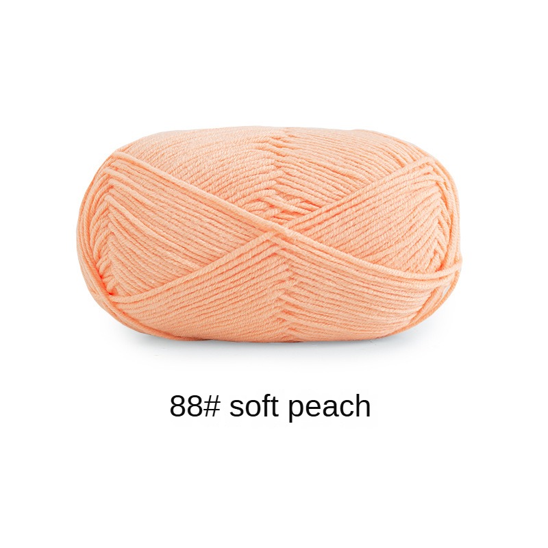 4-ply combed Cotton &  Acrylic hand knitting yarn 50g hand-woven gift crochet rod hat scarf sweater handmade gift-HOOKSTH