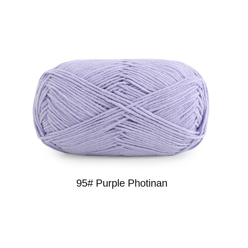 4-ply combed Cotton &  Acrylic hand knitting yarn 50g hand-woven gift crochet rod hat scarf sweater handmade gift-HOOKSTH