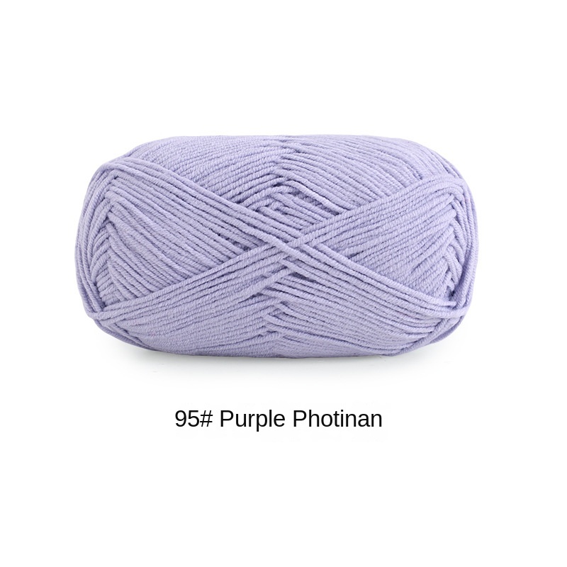 4-ply combed Cotton &  Acrylic hand knitting yarn 50g hand-woven gift crochet rod hat scarf sweater handmade gift-HOOKSTH
