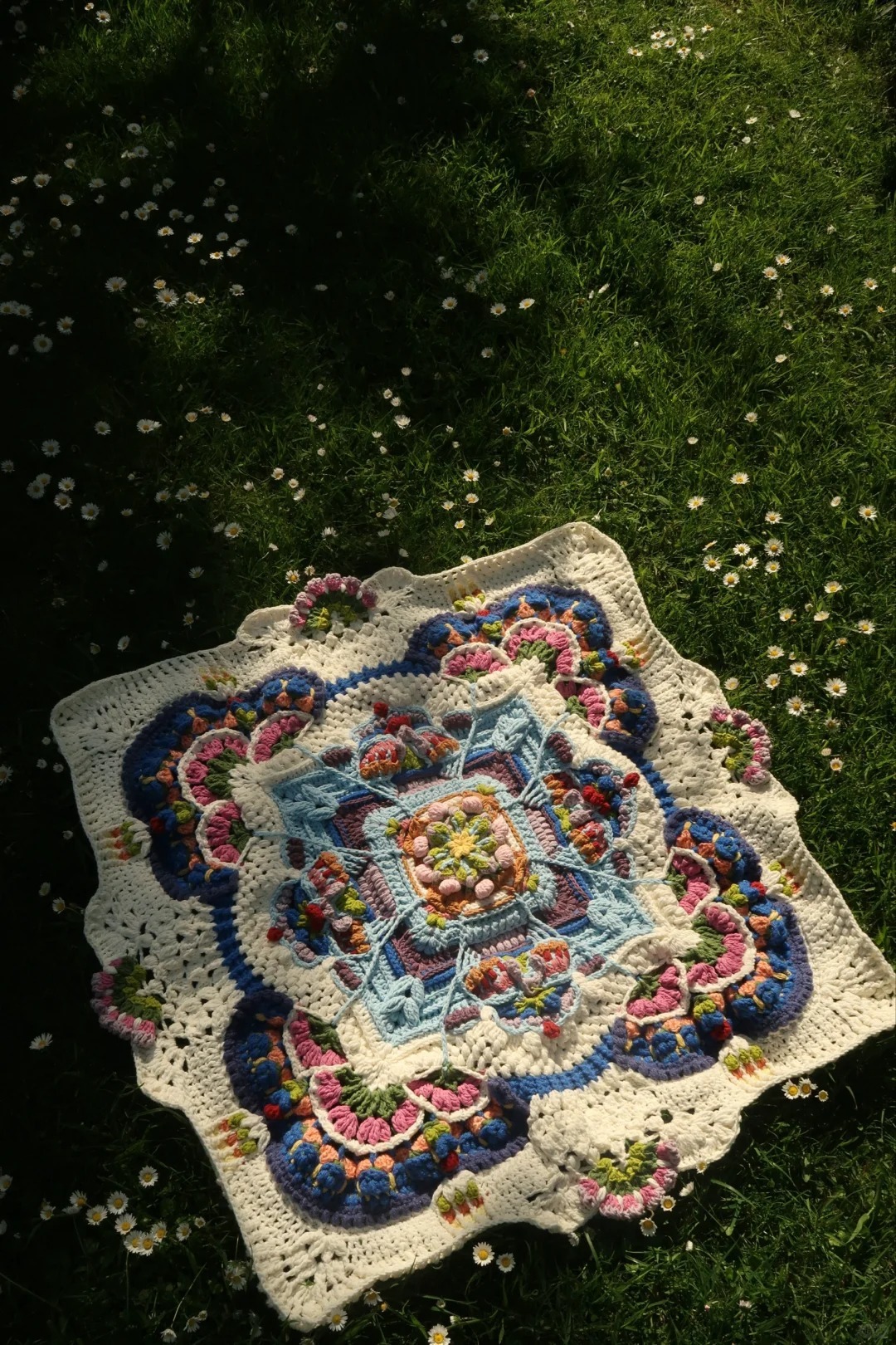 Emerald Serenade |  Handmade Crochet Vintage Blanket