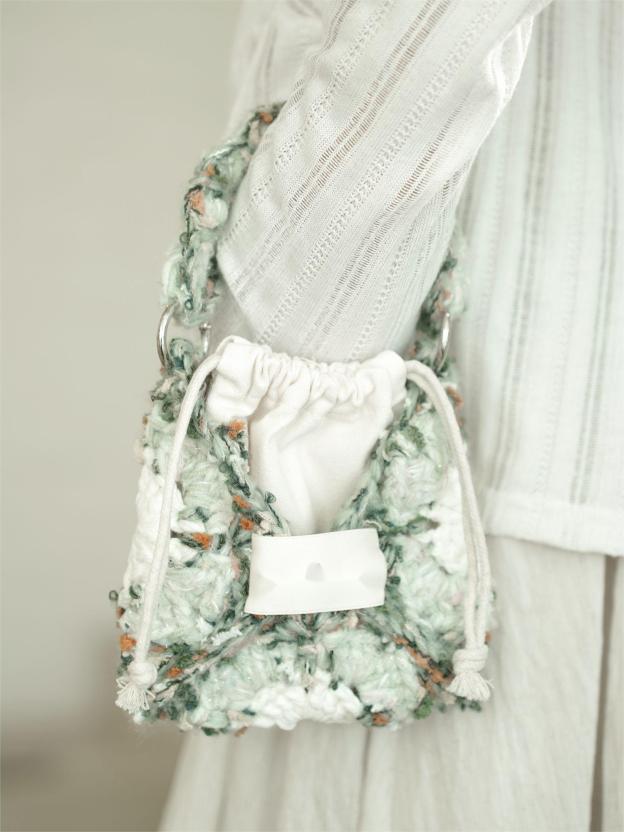 Hand Mixed Thread Square Bag DIY Material Pack Hand Knitted Crocheted Birthday Valentine's Day Gift Original-HOOKSTH