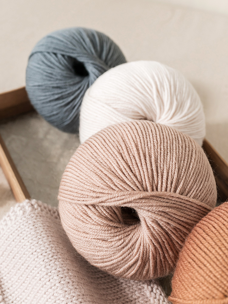 Morandi 6# Australian Merino wool yarn hand-woven gift crochet rod hat scarf sweater handmade gift diy clothes bag-HOOKSTH