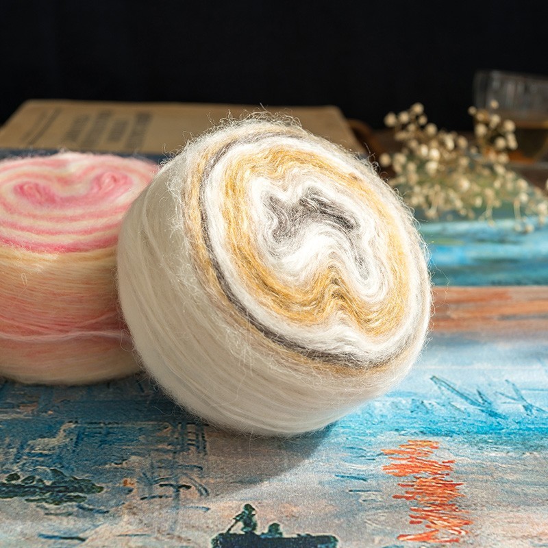 Impression sunrise wool cotton yarn hand-woven gift crochet rod hat scarf sweater handmade gift diy clothes bag-HOOKSTH