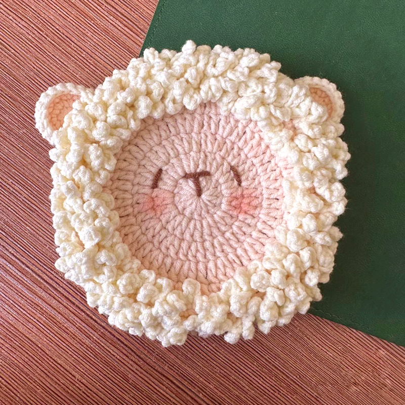 Meet Bob the Sheep | Handmade Crochet Coaster