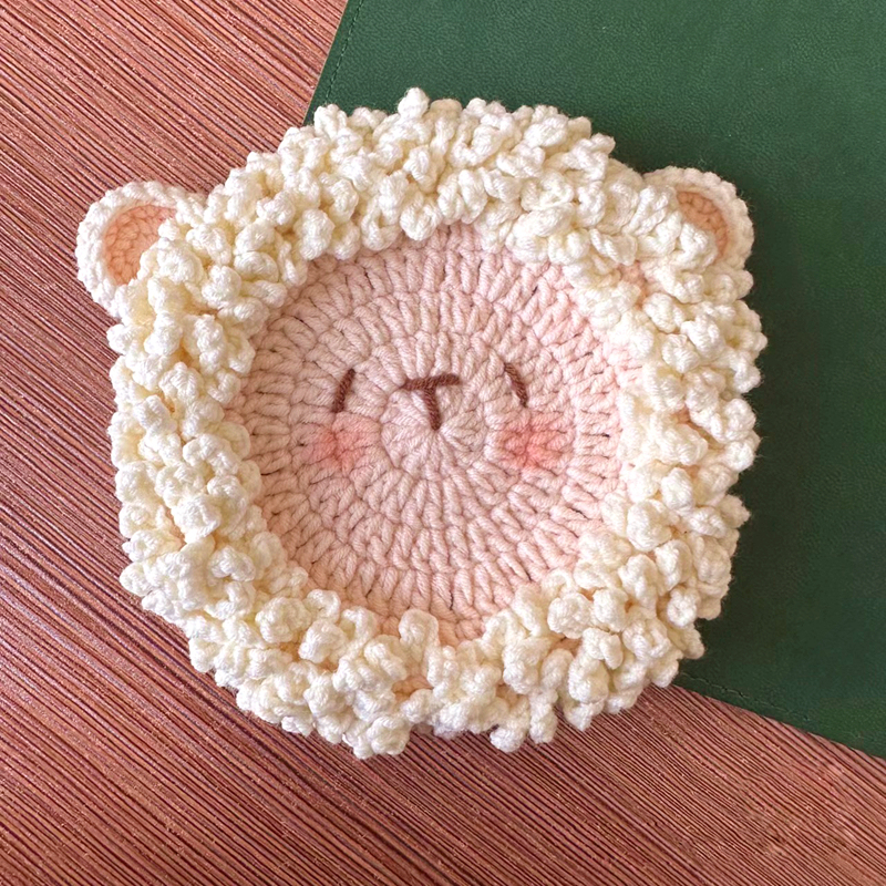 Meet Bob the Sheep | Handmade Crochet Coaster