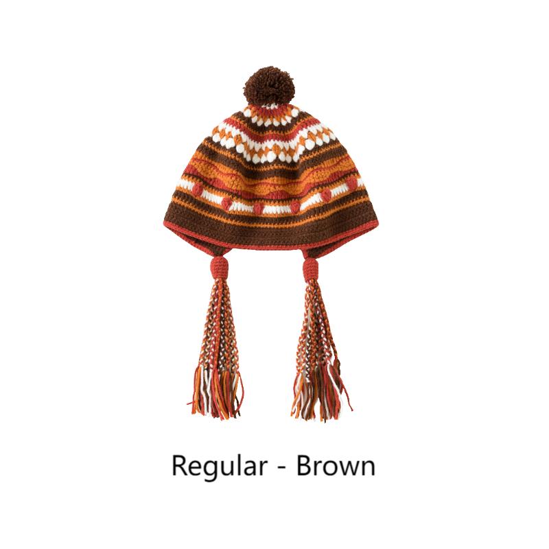 Block ear Hat Handmade DIY hat crochet yarn wool ball homemade material package-HOOKSTH