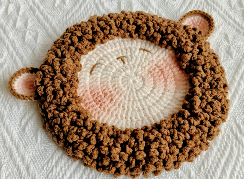 Meet Bob the Sheep | Handmade Crochet Coaster