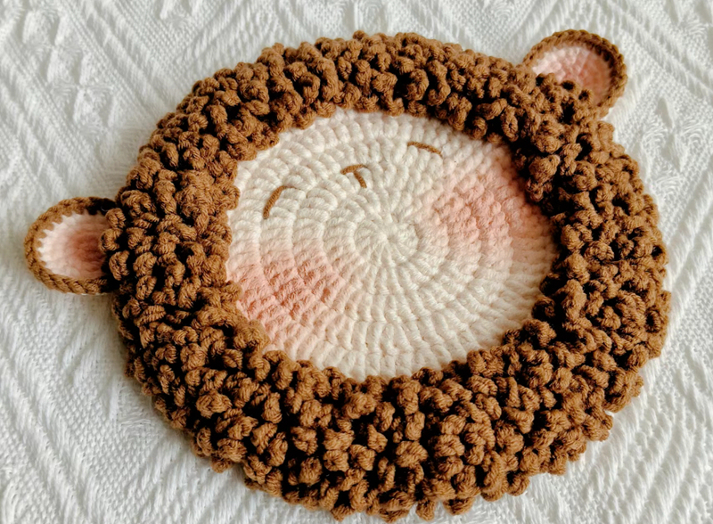 Meet Bob the Sheep | Handmade Crochet Coaster