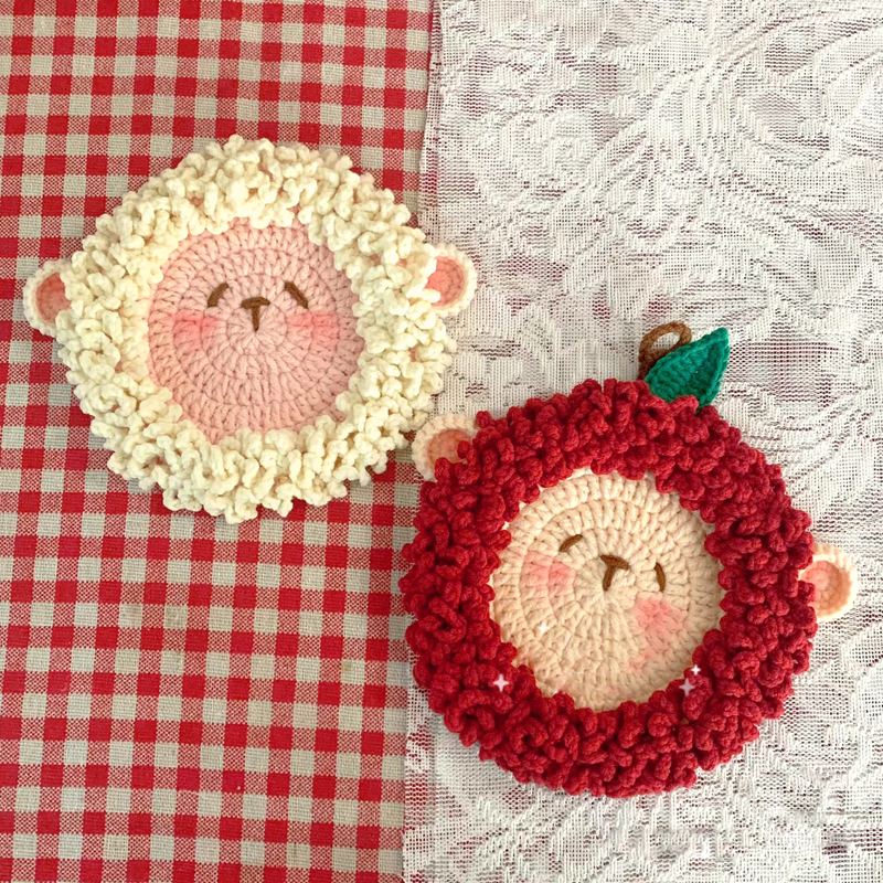 Meet Bob the Sheep | Handmade Crochet Coaster