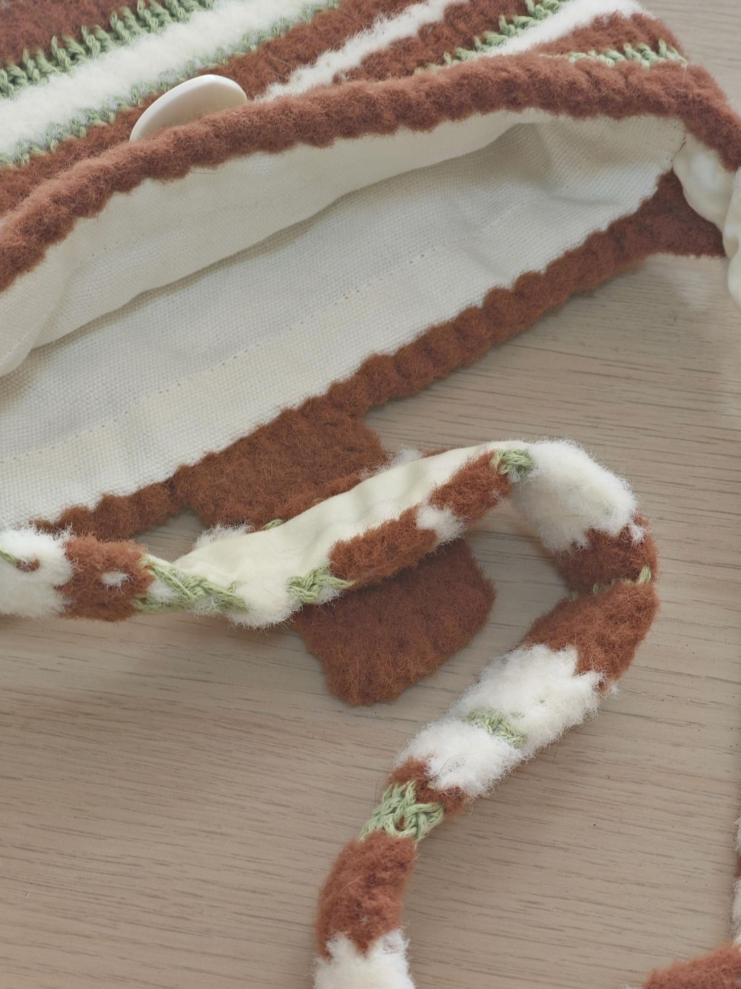 Marshmallow mix color bag DIY material bag shoulder crossbody soft hand-woven autumn and winter gifts original-HOOKSTH