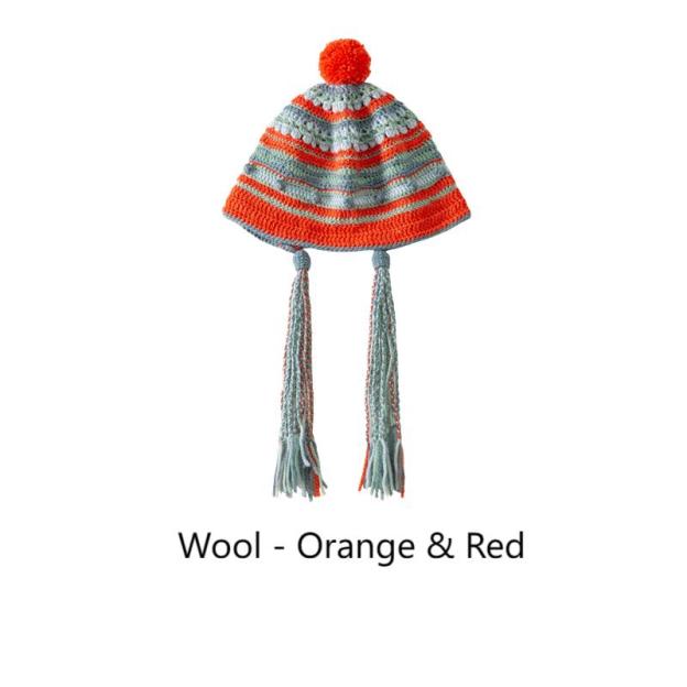 Block ear Hat Handmade DIY hat crochet yarn wool ball homemade material package-HOOKSTH