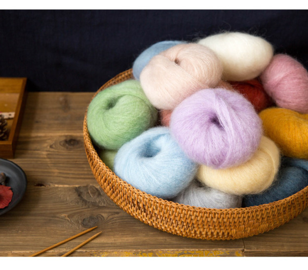 South African Mohair wool yarn hand-woven gift crochet rod hat scarf sweater handmade gift diy clothes bag-HOOKSTH