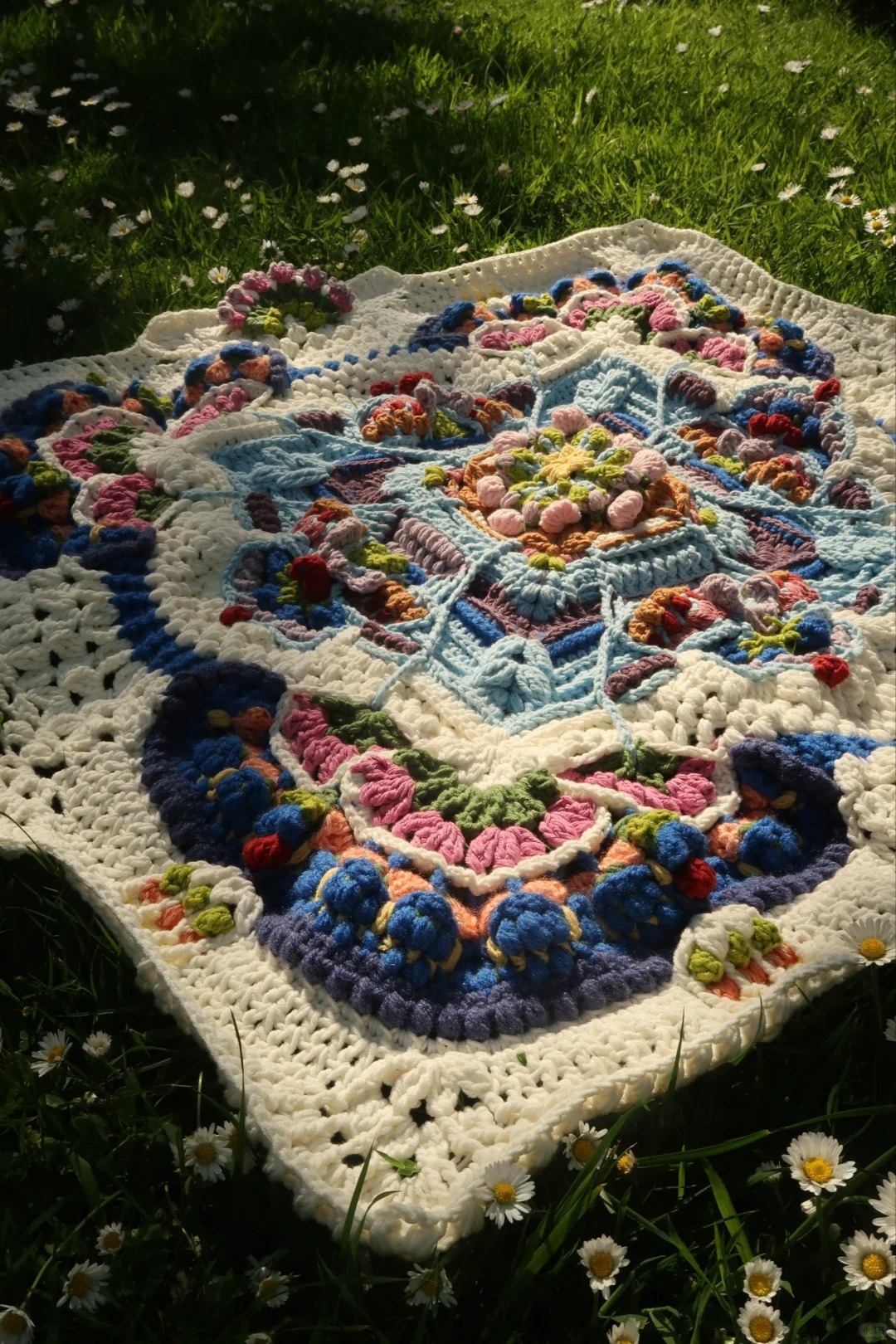 Emerald Serenade |  Handmade Crochet Vintage Blanket