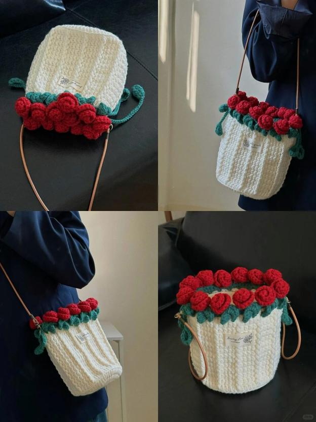 A handful of roses | Handmade Rose Crochet Bag