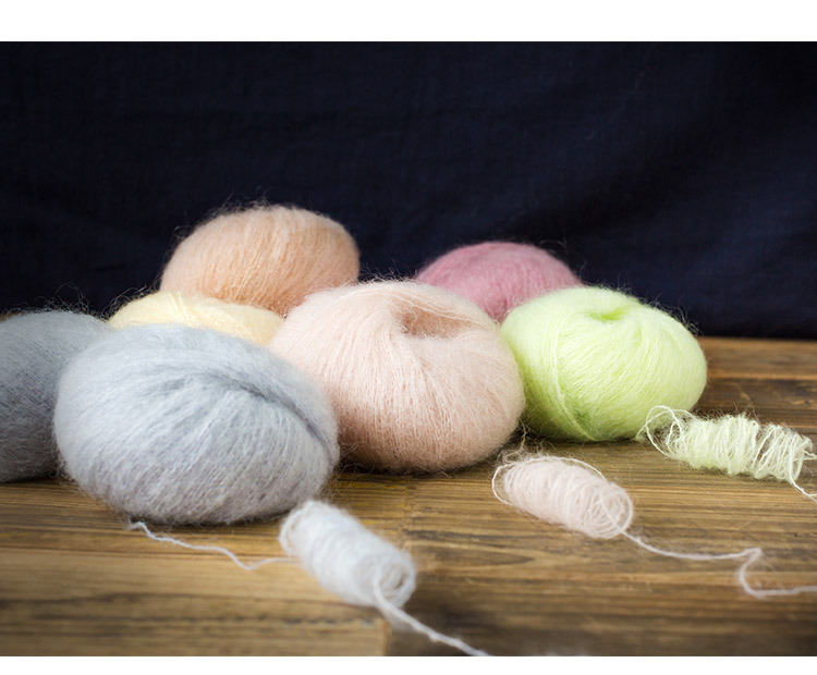 South African Mohair wool yarn hand-woven gift crochet rod hat scarf sweater handmade gift diy clothes bag-HOOKSTH