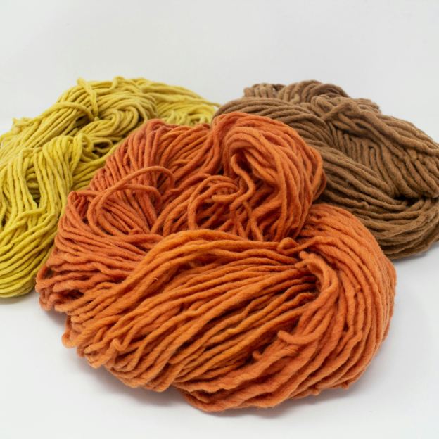Orange Yellow Brown 4-ply combed Cotton &  Acrylic hand knitting yarn 50g hand-woven gift crochet rod hat scarf sweater handmade gift