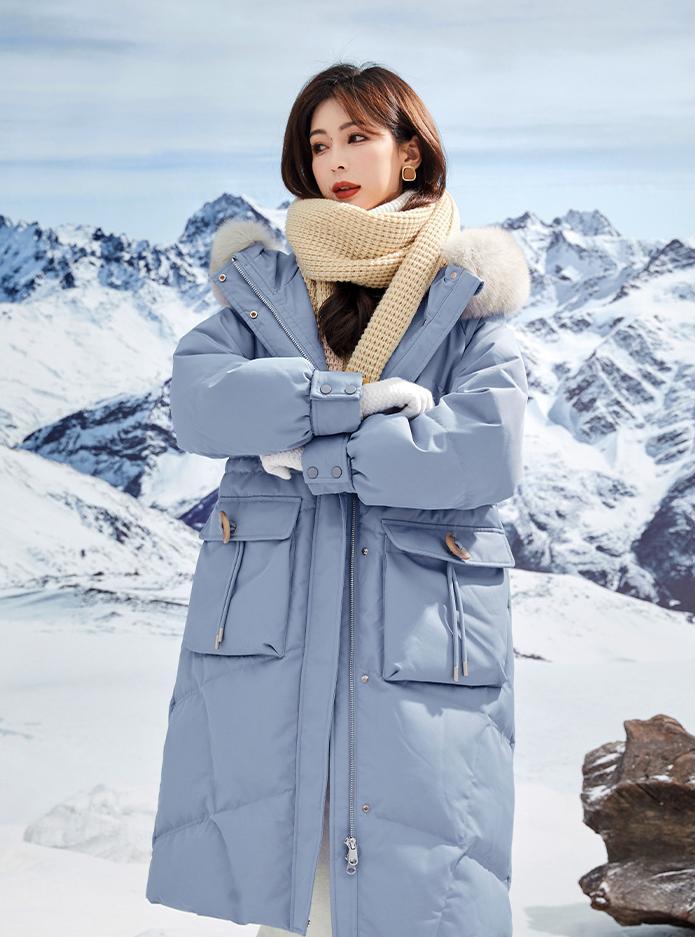 The North Face - Piumino lungo 2024, taglie comode, oversize e alla moda, stile coreano