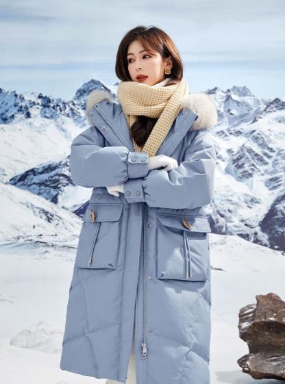 The North Face - Piumino lungo 2024, taglie comode, oversize e alla moda, stile coreano
