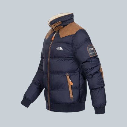 𝗧𝗵𝗲 𝗡𝗼𝗿𝘁𝗵 𝗙𝗮𝗰𝗲- Giacca bomber in pelle di cashmere con collo alto vintage