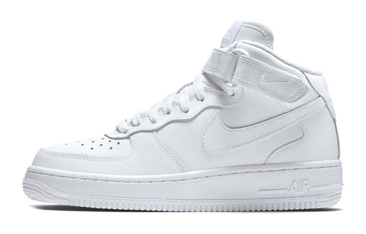 (GS) Nikdjke Air Force 1 Mid 'Triple White' 314195-113