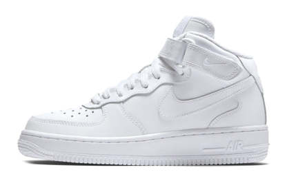 (GS) Nikdjke Air Force 1 Mid 'Triple White' 314195-113