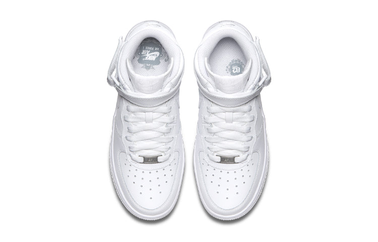 (GS) Nikdjke Air Force 1 Mid 'Triple White' 314195-113