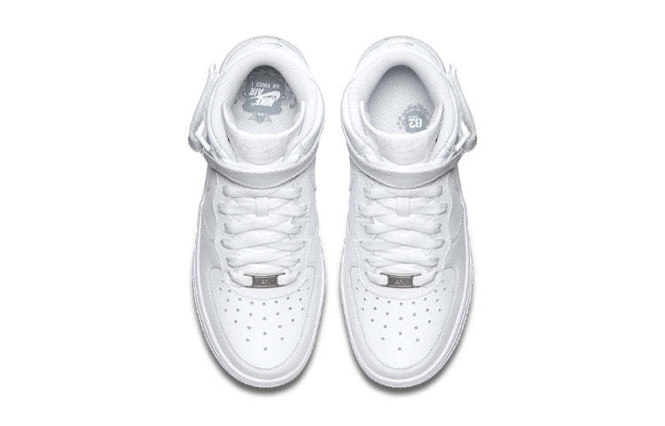 (GS) Nikdjke Air Force 1 Mid 'Triple White' 314195-113
