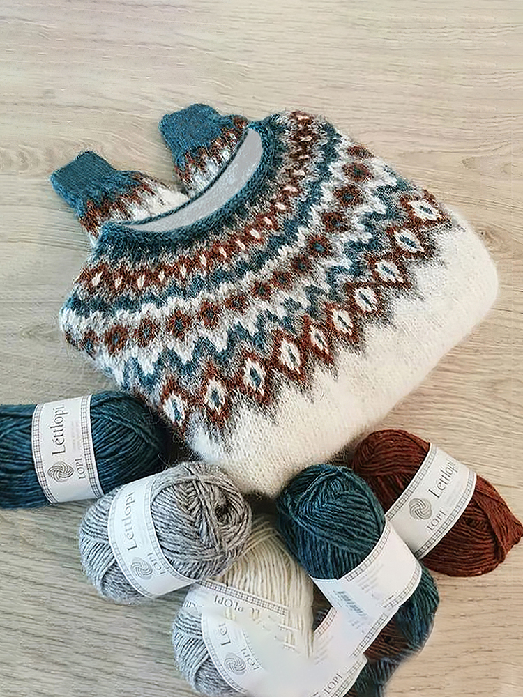 Maglione vintage a contrasto con Fairman Island