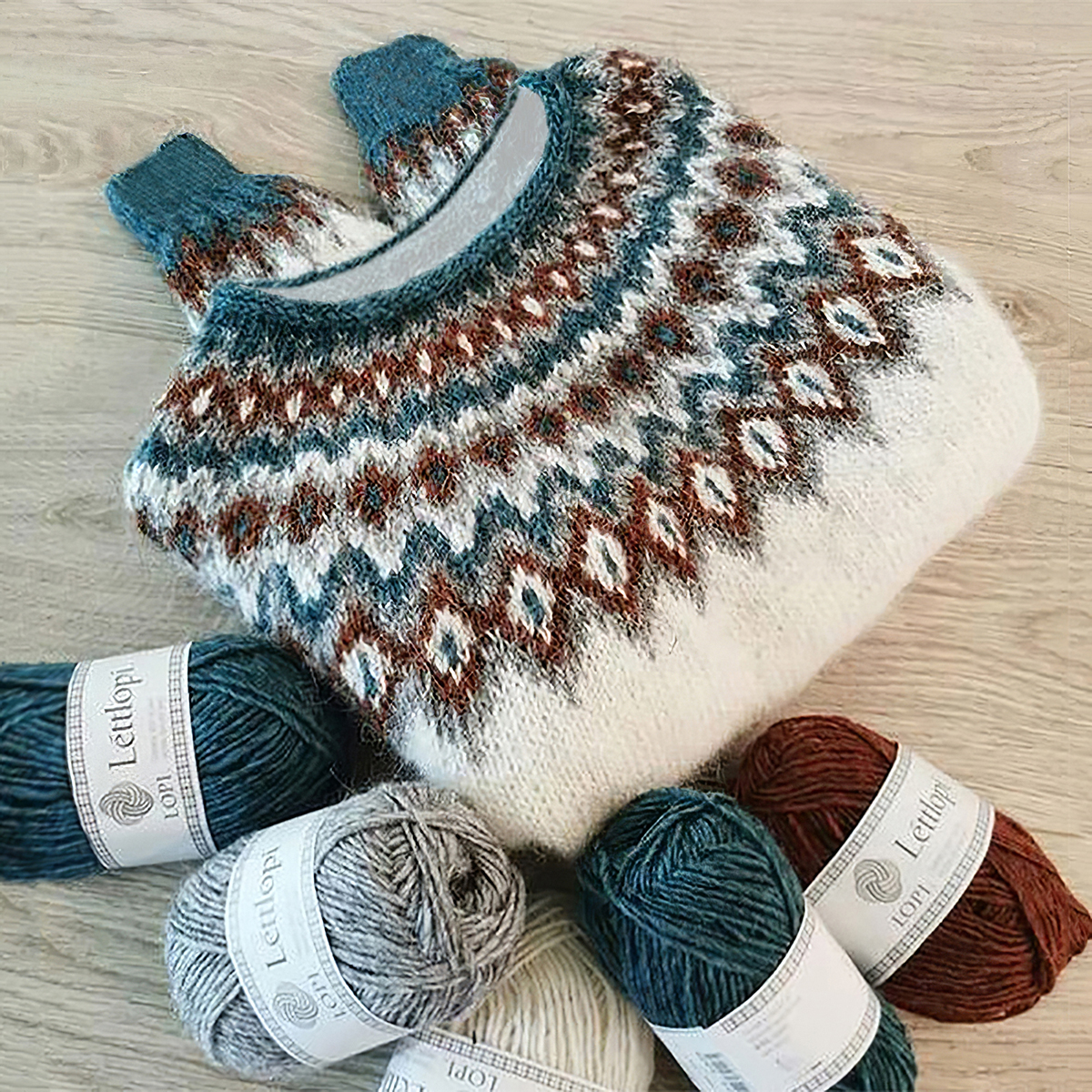 Maglione vintage a contrasto con Fairman Island