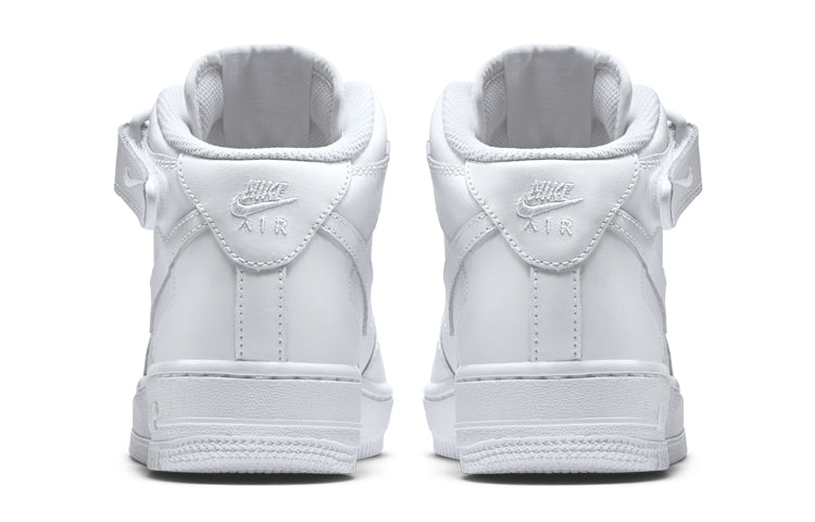 (GS) Nikdjke Air Force 1 Mid 'Triple White' 314195-113