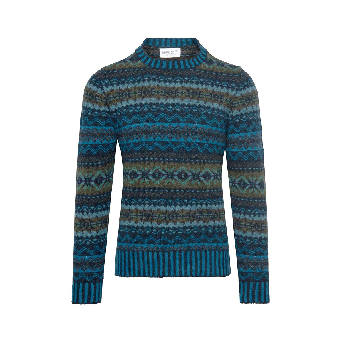 Maglione girocollo in jacquard lavorato a maglia Brodie vintage (unisex)