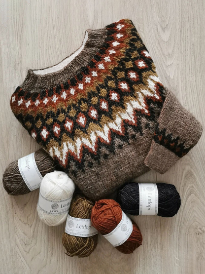 Maglione girocollo vintage Fairman Island Wave