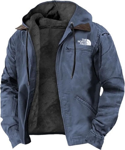 TNF®-Giacca invernale con cappuccio pesante 2024 Cappotti foderati in sherpa in pile caldo ed elegante con tasche