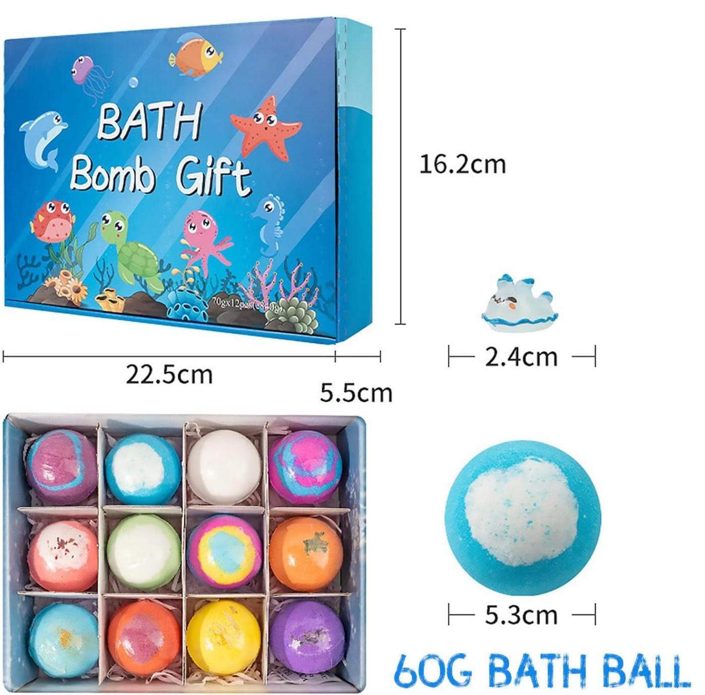 12 Bombe da bagno per bambini con sorpresa all'interno