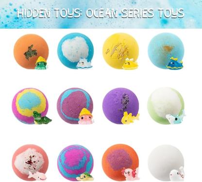 12 Bombe da bagno per bambini con sorpresa all'interno