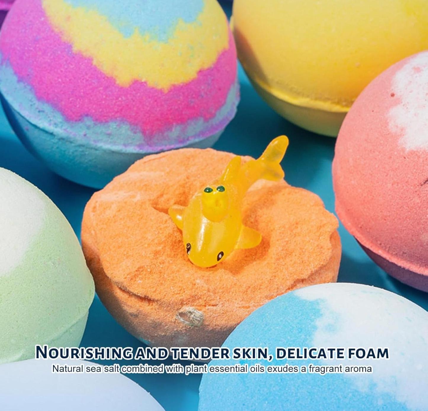 12 Bombe da bagno per bambini con sorpresa all'interno