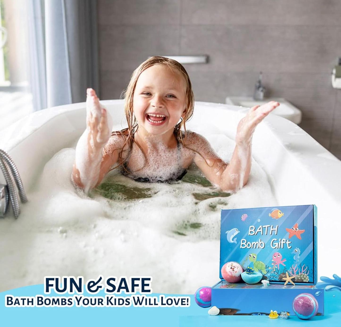 12 Bombe da bagno per bambini con sorpresa all'interno