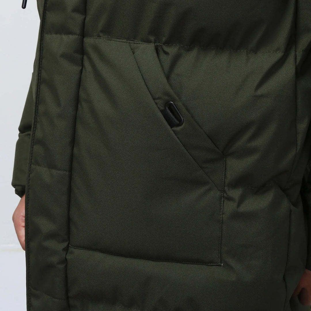 TNF®-Giacca con cappuccio classica da uomo di media lunghezza