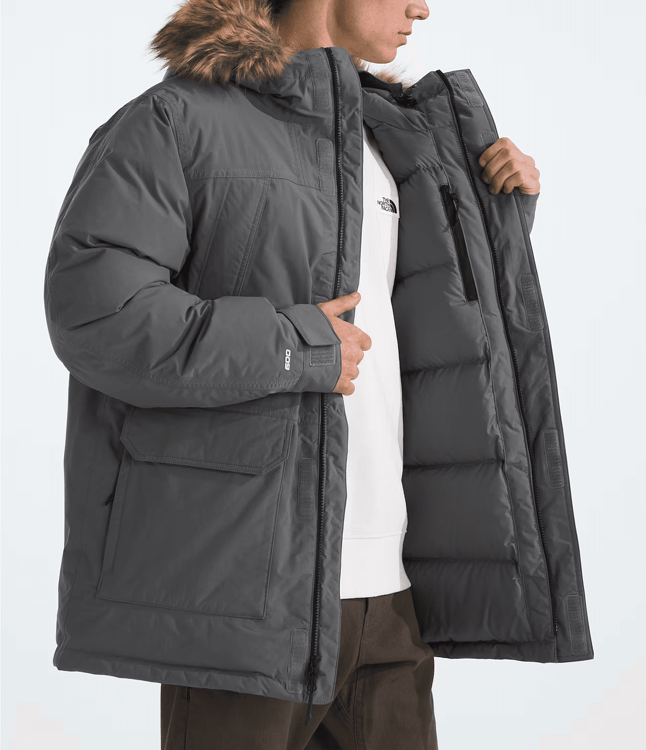 𝗧𝗵𝗲 𝗡𝗼𝗿𝘁𝗵 𝗙𝗮𝗰𝗲 Parka Invernale da Uomo con Cappuccio Regolabile