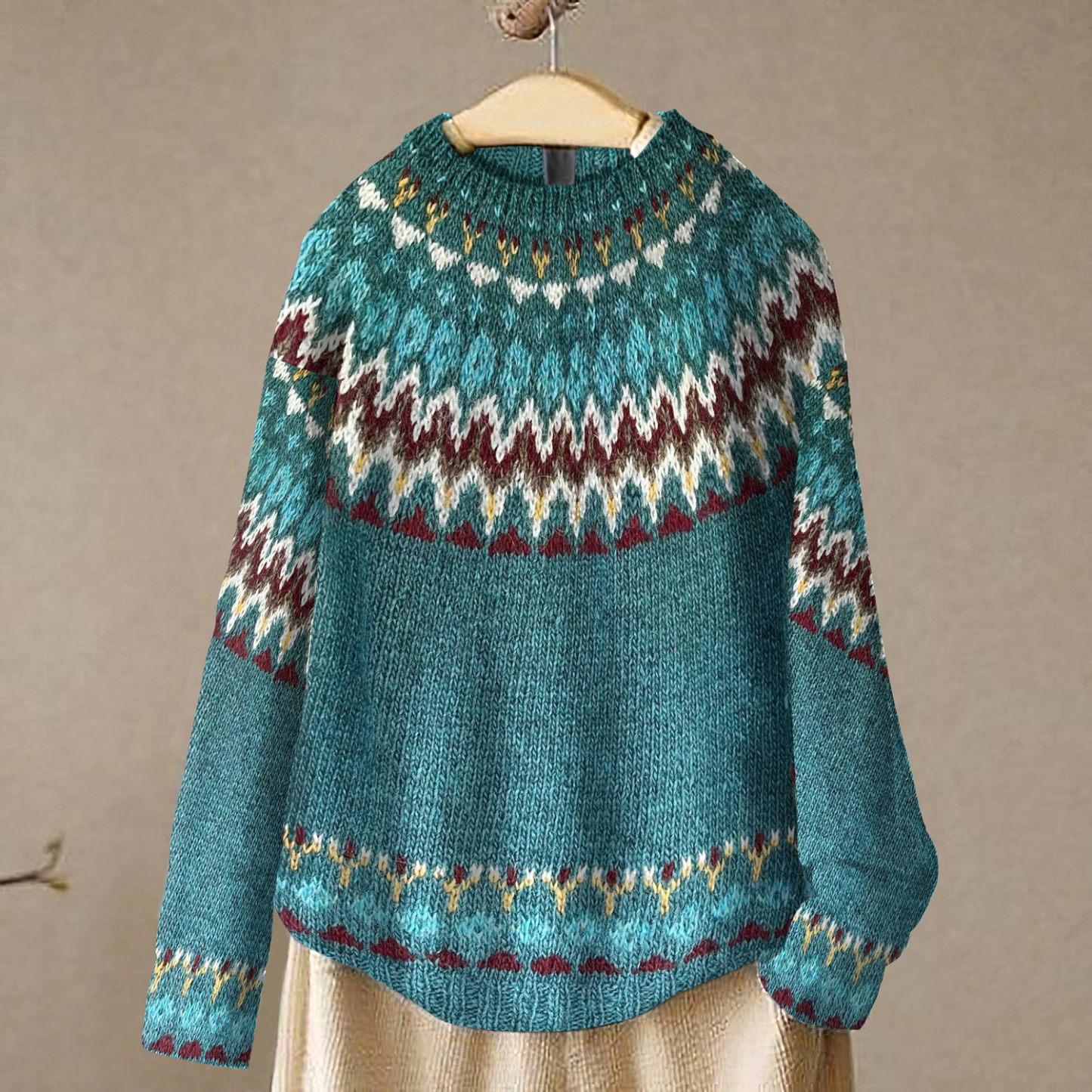 Maglione vintage Fairman Island Wave