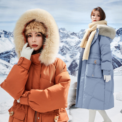 The North Face - Piumino lungo 2024, taglie comode, oversize e alla moda, stile coreano