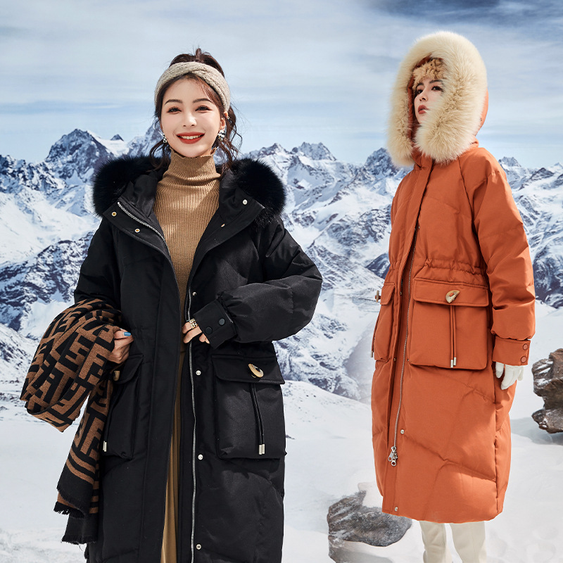 The North Face - Piumino lungo 2024, taglie comode, oversize e alla moda, stile coreano
