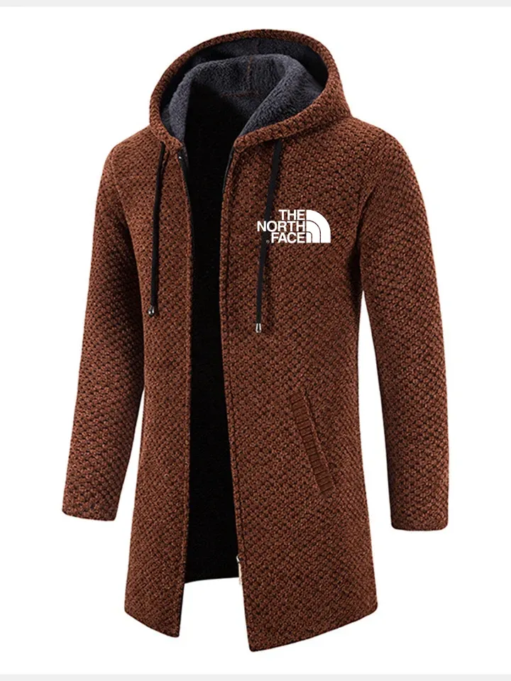2024 THE NORTH FACE-Cappotto lungo in cashmere testurizzato con cappuccio