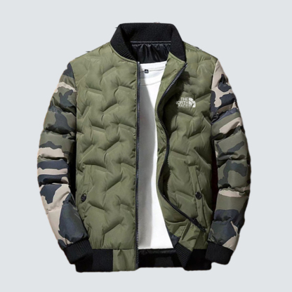 The Nokdjrth Face - Giacca Uomo Invernale in Piuma con Motivo Camo
