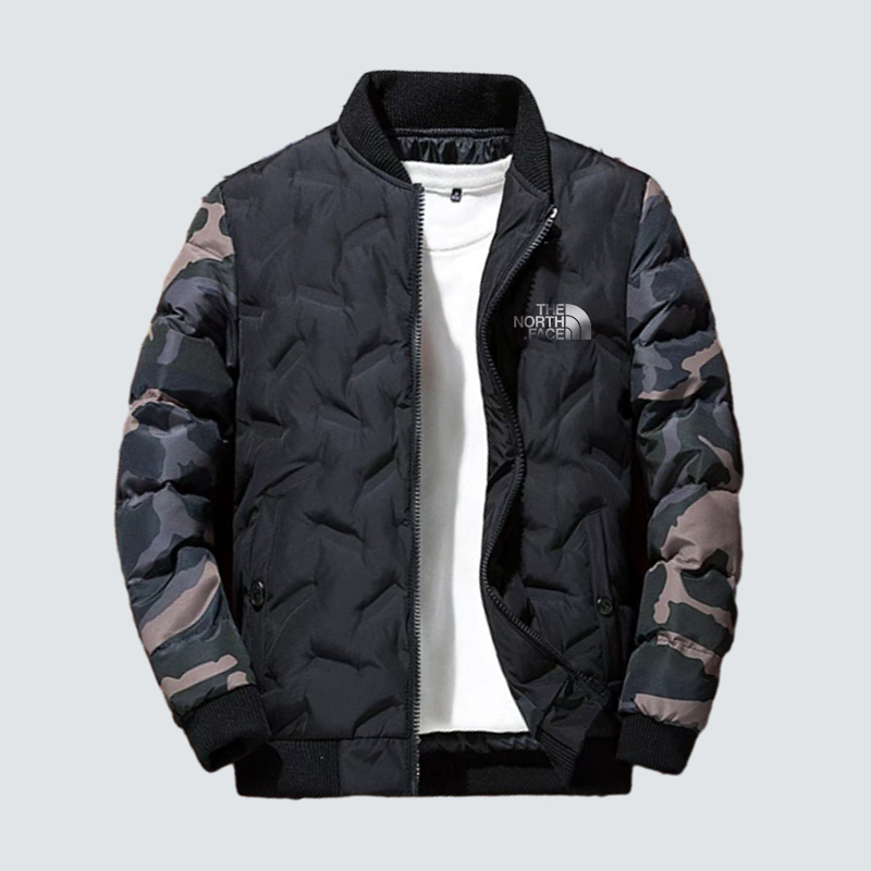 The Nokdjrth Face - Giacca Uomo Invernale in Piuma con Motivo Camo