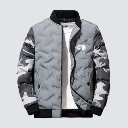 The Nokdjrth Face - Giacca Uomo Invernale in Piuma con Motivo Camo