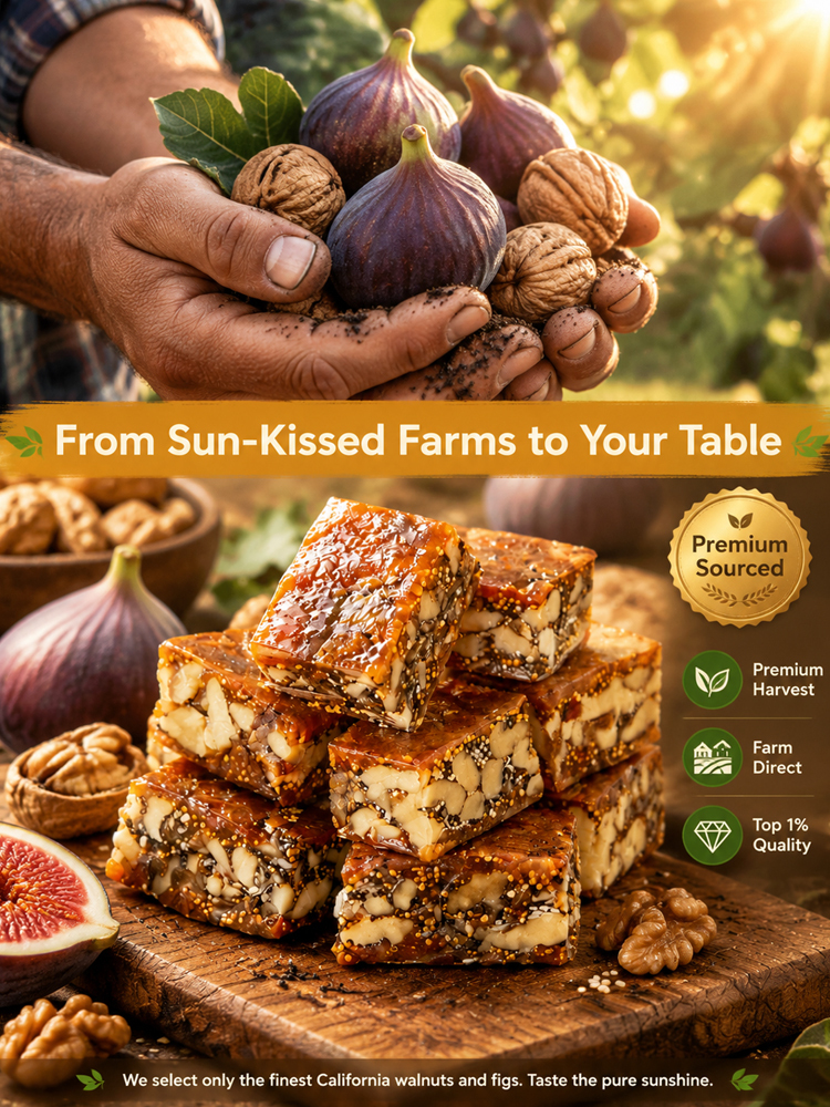 【✨<Limited‑Edition> Only 21 Days A Year ✨】 Premium Superfood Bites with sun‑ripened California Figs, Crunchy Walnuts & Nutty Sesame. Freshly hand‑made, sweetened purely by nature!