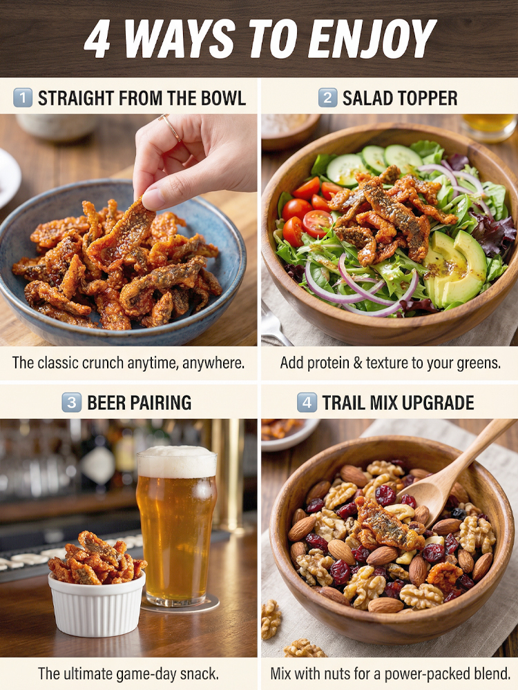 【Fresh and Crunchy】High-protein ready-to-eat deep-sea fish crisps ❤ Non-fried, low-calorie！